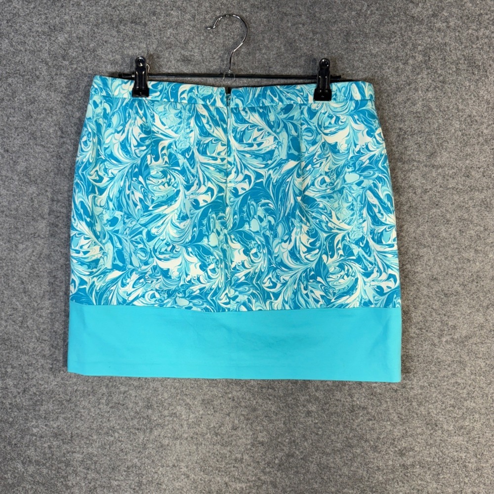 MICHAEL KORS Women's Blue Swirl Print A-Line‎ Mini Skirt Size 6P - Picture 3 of 8